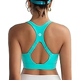 RUNNING GIRL Adjustable Straps High Impact Sports Bra for Women,High Support Workout Sports Bras with Sewn in Pads
