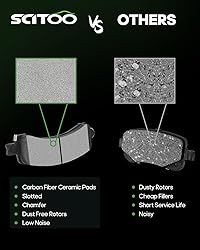 SCITOO D974 Rear Ceramic Brake Pads Sets Fit For