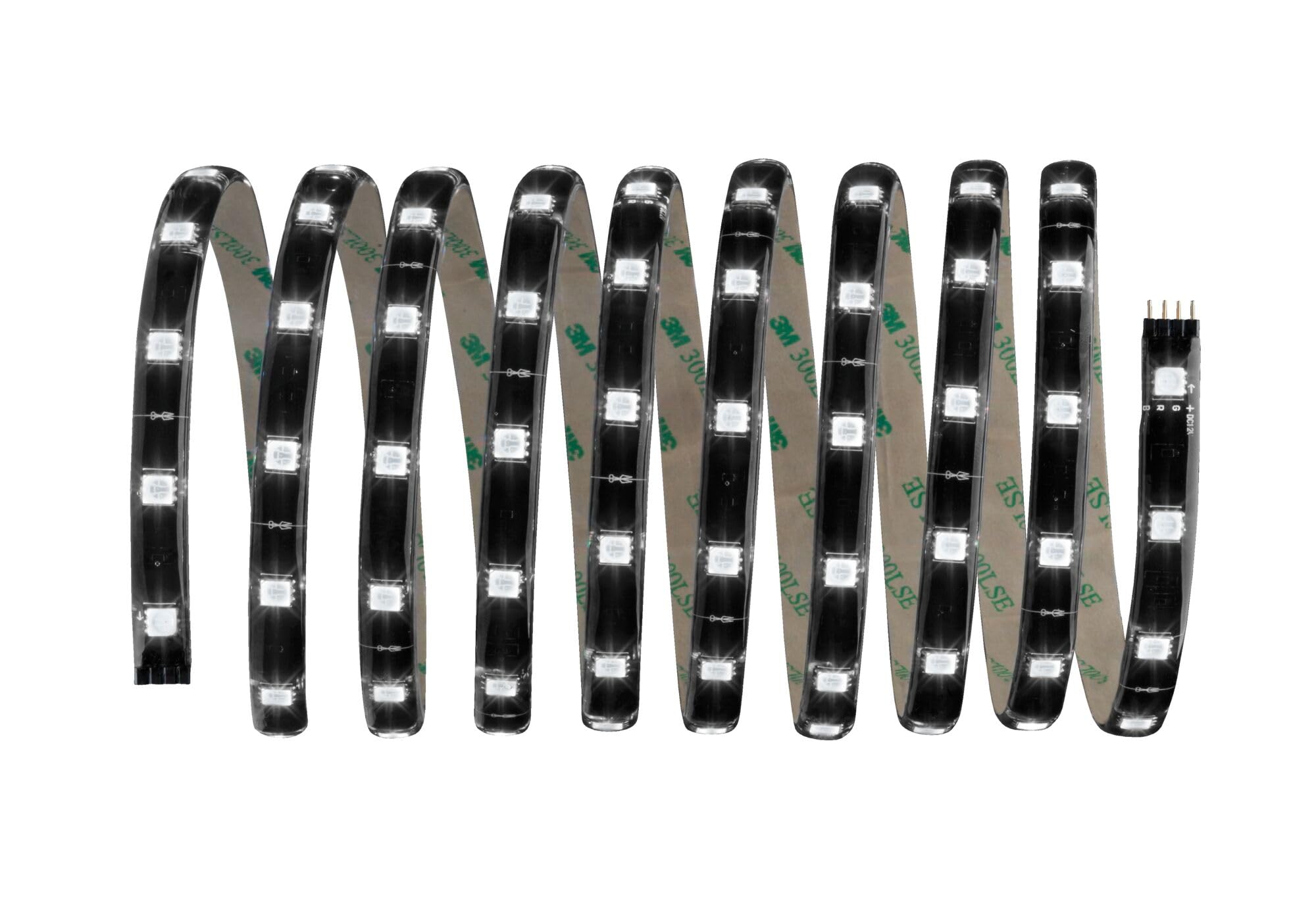 Paulmann 70956 LED Strip YourLED Lights and Sound Comfort Set incl. 1x17.8 watt dimmable Lighting Strip Black Light Strip Plastic LED Strip