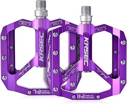 purple flat pedals