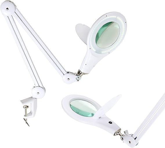 Brightech LightView PRO LED Magnifying Lamp Full Spectrum Daylight Bright Magnifier Glass