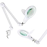 Brightech LightView PRO Magnifying Desk Lamp, 2.25x Light Magnifier, Adjustable Magnifying Glass with Light for Crafts, Readi