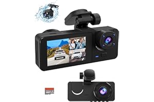 PRILOTTE Dash Cam for Cars,4K Full HD Dash Camera, Dashcam with 32GB Card Night Vision, Car Camera with 2.0-inch LCD Display, G-Sensor, Loop Recording, WDR, Parking Mode