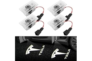 SiegenPro Car Door Lights Logo Projector Compatible with Tesla Model 3 Y S X, 4 Pcs Puddle Door Lights Never Fade HD Car Door