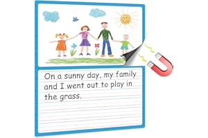 NAOZINEBI Jumbo Magnetic Draw & Write Paper 21.5x17in Dry Erase Handwriting Lined Paper for Classroom Whiteboard Accessories Writing Chart Page Giant Magnet Notebook Poster Graduation Supplies Teacher Must Have