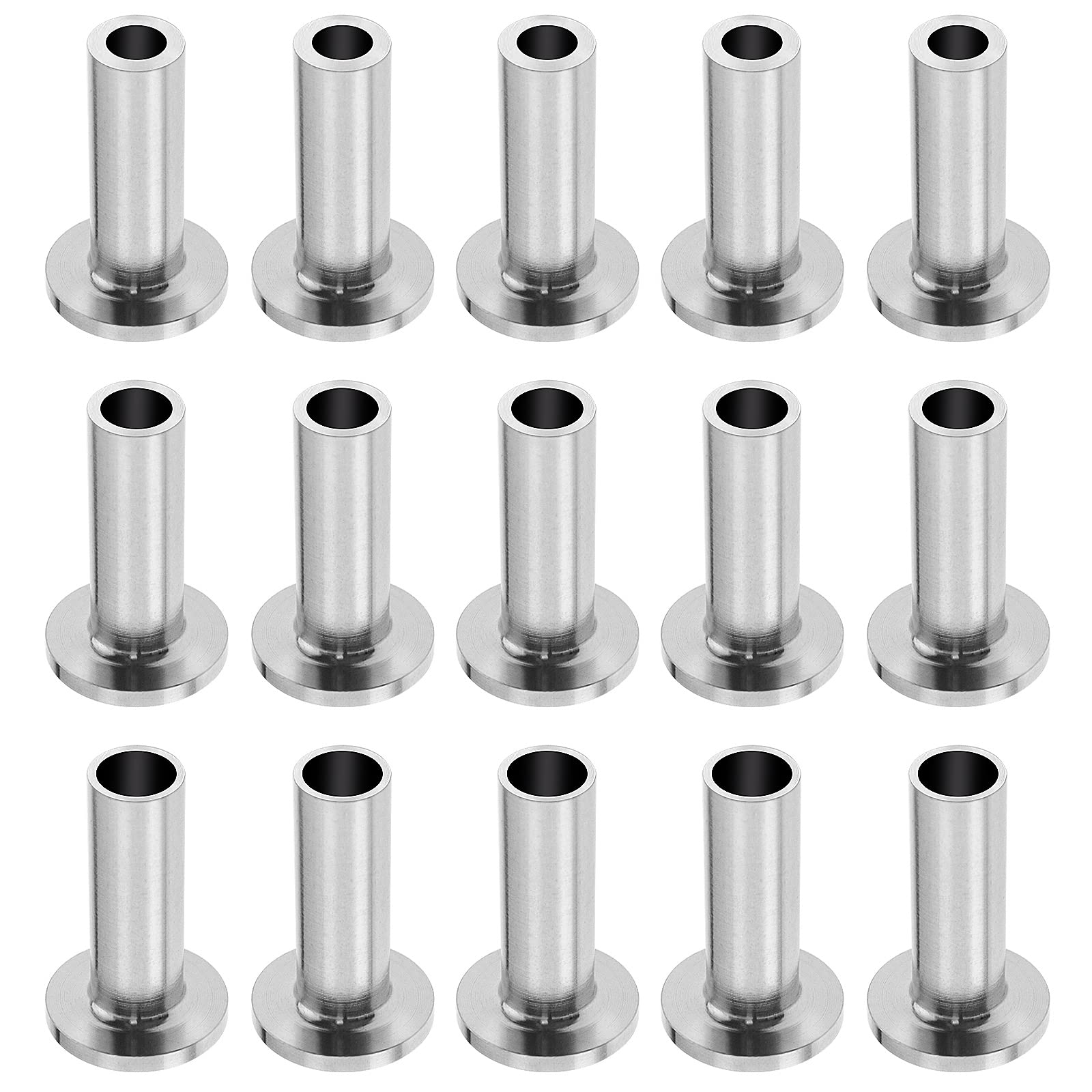 Create idea 24Pcs Cable Railing Protection Sleeves Fit for 1/8" 5/32" 3/16" Cable Railing 316 Stainless Steel Protective Sleeves Silver