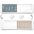 Stylish Dishwasher Magnet Clean Dirty Sign - 2" x 7" - Ideal Clean Dirty Magnet for Dishwasher - Kitchen Organizer - Nice Office, Home Farmhouse Decor - Dirty Clean Dishwasher Magnet