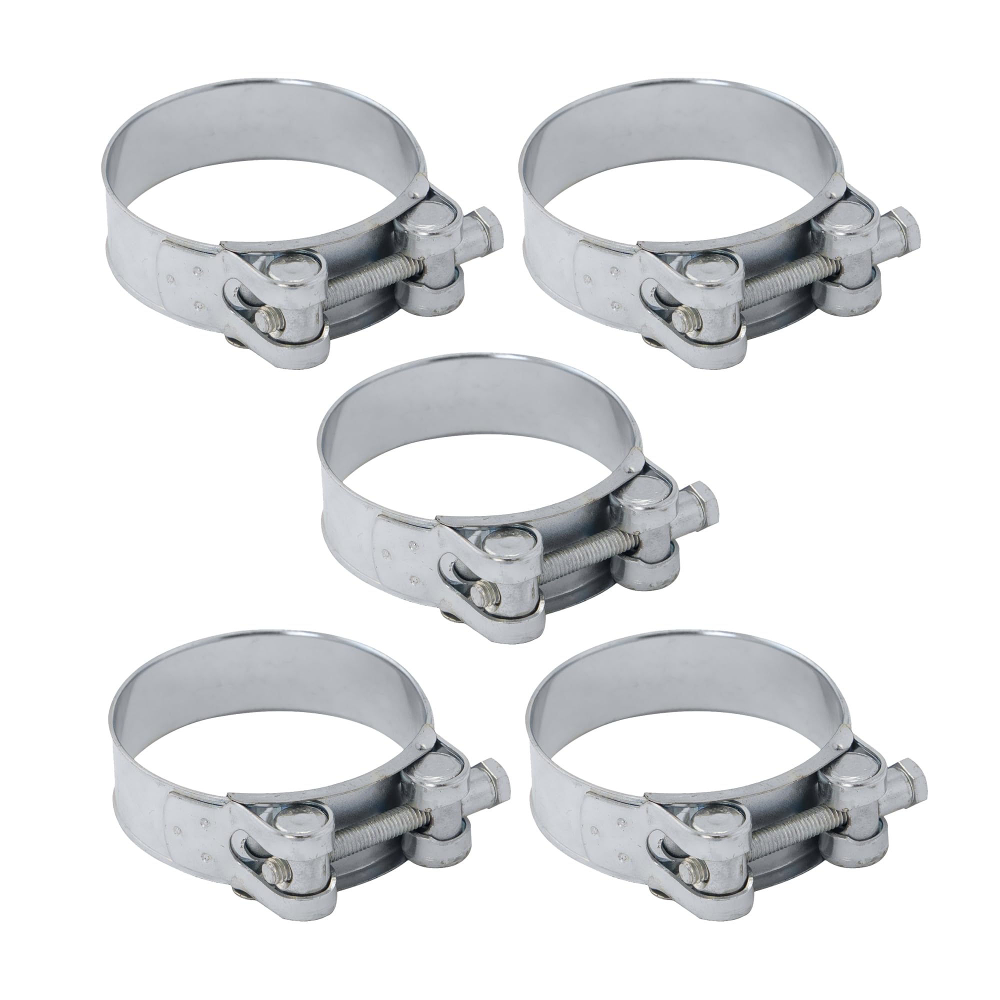 DOJA Industrial | Heavy Duty Hose Pipe Clamp | 23-25mm Ø | Pack 5 | High Pressure Pipe Clips | Jubilee Clip Wall Bracket | Steel Tube Support of Hose Clamp, Fuel Pipe Clamps, Water Hose, Air Line