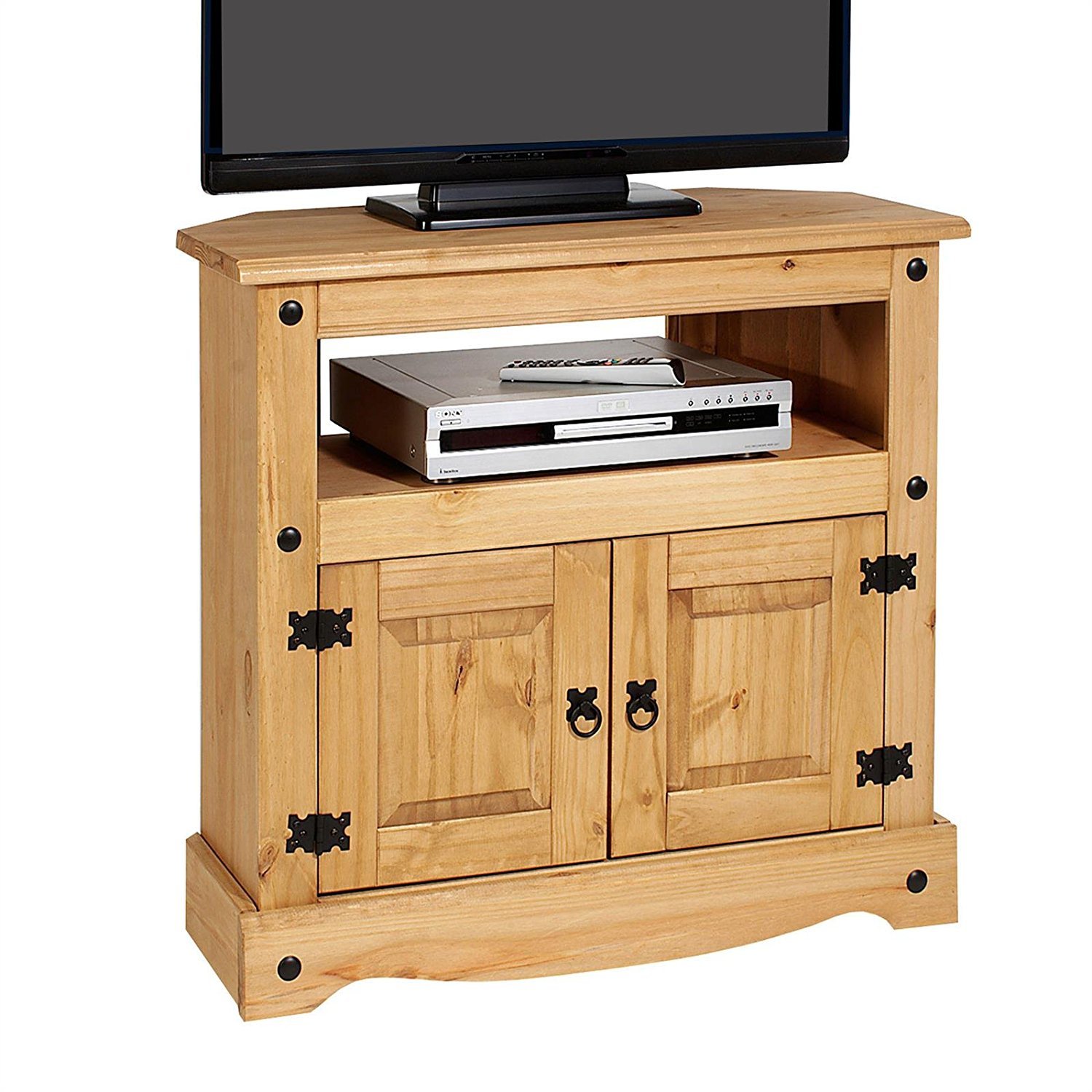 Mews Corona Solid Pine Corner TV Light Fiesta Wax