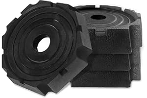 Lqito Xtra (4-Pack) | Four-Point RV Leveling System Featuring 9” Round Jack Feet | Adds 61% Additional Surface Area for Stability, 5 lbs Per Pad & 11” Total Width | Must-Have RV Accessories