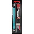 Rotring Visuclick School Pencils Set of 3, Tip Pen 0.7 mm, 0.7 Nib 2B, Eraser Gift - Blue