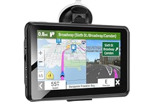 PRO GPS Navigator for Car,RV/Commercial Drivers Semi Truck,2025 16G 7" North America/EU Dual Map,Voice Turn Direction Guidanc
