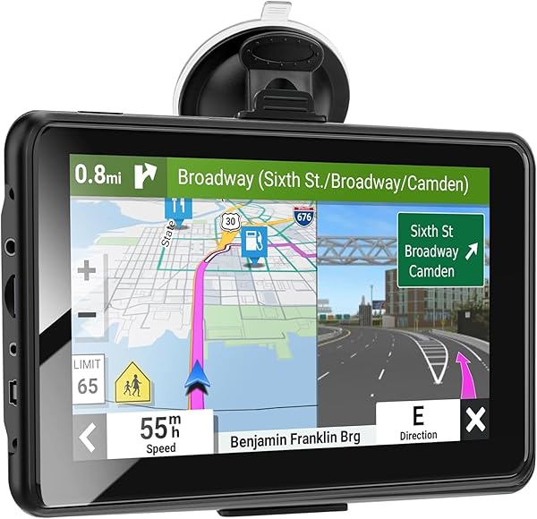 PRO GPS NAVIGATOR FOR CAR,RV/COMMERCIAL DRIVERS SEMI TRUCK,2025 16G 7″ NORTH AMERICA/EU DUAL MAP,VOICE TURN DIRECTION GUIDANCE,FREE LIFETIME MAP UPDATE,CUSTOM TRUCK ROUTING