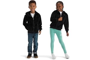 THE NORTH FACE Kids' Osito Full Zip Fleece Hoodie | Recycled Polyester Fleece Jacket With Ribbed Cuffs & Hem