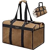 Highpro Firewood Carrier - Log Carrier for Firewood, Waxed Canvas Log Carrier bag with Handles Best for Carrying Wood at Home or Camping Outdoor indoor