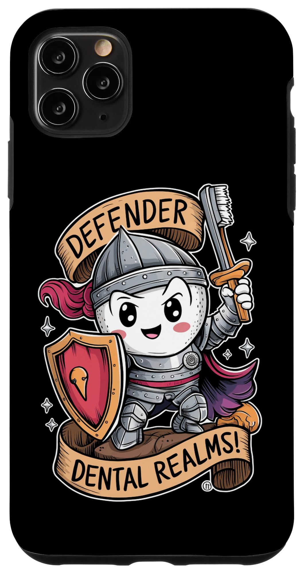 iPhone 11 Pro Max Brave Little Knight Defends the Dental Realms Tooth Fairy Case