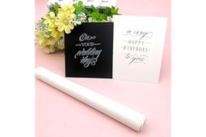 ALINACUTLE 1roll Off White Laser Toner Reactive Foil Roll Metallic Transfer Foils Use with Laminator Foil Sitcker for Paper Crafts Handmade Card Making Journal Invitation Letter 7.60IN(W)x 16.40FT(L)