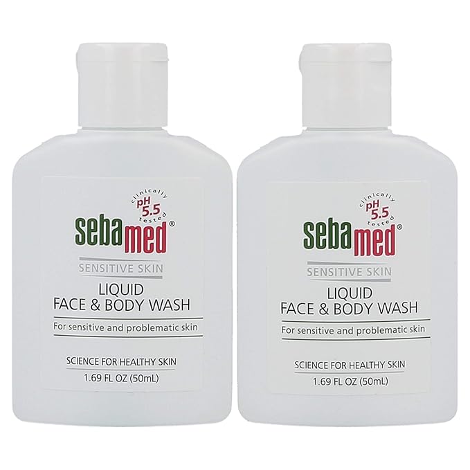 sebamed soap free face & body wash and travel size wash
