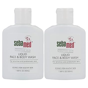 sebamed soap free face & body wash and travel size wash