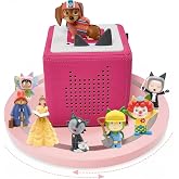 Gieanoo 360&deg;Round Turntable for Tonies Shelf for 10-20 Characters,Pink | for Tonies Shelf 360&deg;Round Turntable Compatible with TonieBox 1&amp;2 Pine Wood ToniesBox Figures Storage Organizer for Kids Room