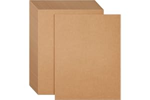 SUSTAINABLE GREETINGS 50 Sheets of Brown Kraft Paper or Wedding, Party Invitations, Announcements, Drawing, DIY Projects, Arts and Crafts, Scrapbooking, Letter Size, 176gsm (8.5 x 11 Inches)