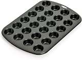 Prochef 24 Cup Mini Muffin Tray Non-Stick Carbon Steel 38x26 cm Black