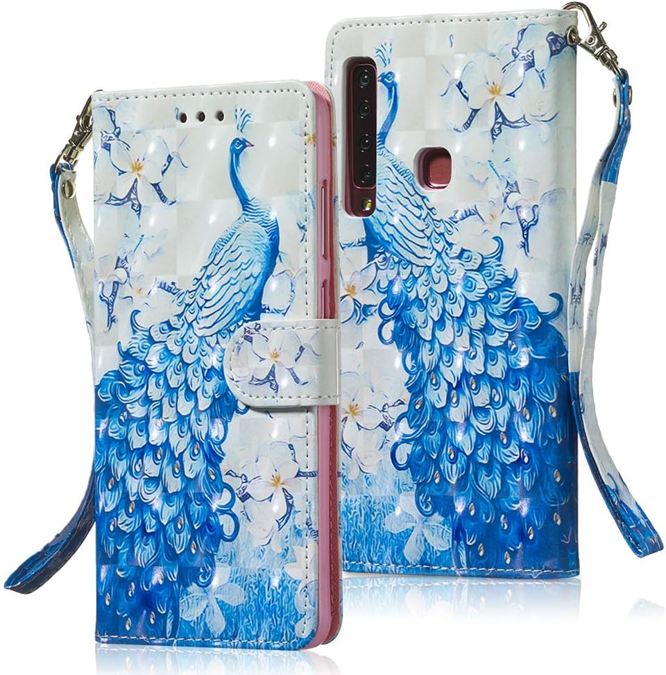 Mobile Phone Case Compatible with Samsung Galaxy A9 2018 Case, Cover for Samsung Galaxy A9 2018 Wallet Glitter Card Holder Back Shell Leather Case