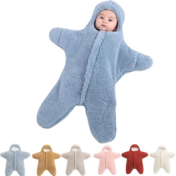 Amazon.com: Zureto Baby Starfish Onesie, Thick Fleece Wearable