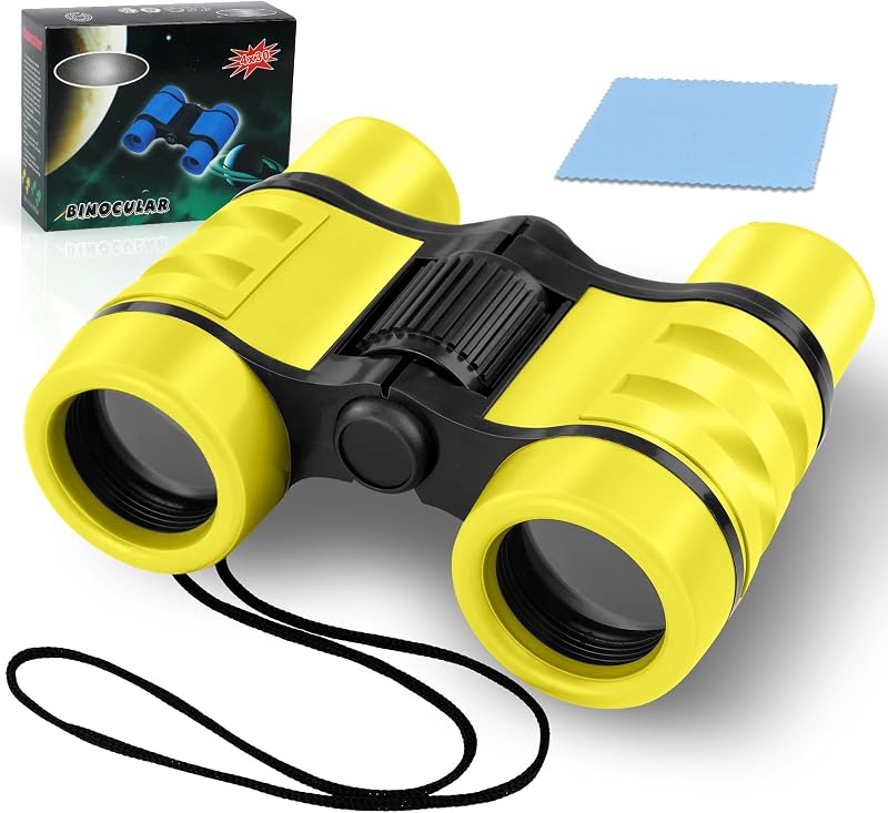 OSDUE 4x30 Kids Binoculars Telescope Yellow Educational Outdoor Toys