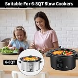 Darbermu Slow Cooker Liner 2pcs Silicone Dividers for 6-8Qt Crockpot Black view 7