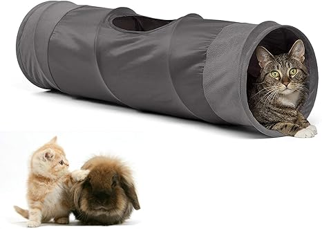 Leerking Tunnel Chat Jouet Pliable Tunnel De Jeu Pour Les Chats Lapins Chiens Cochons D Inde Animaux De Compagnie 1 Grotte 90 25cm Amazon Fr Animalerie