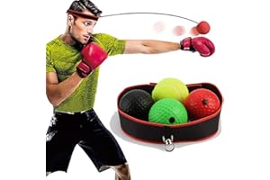 GIFZES Boxing Reflexs Ball,Boxing Training Ball 4PCS with Headband,3 Different Difficulty Level Boxing Ball,for Reaction, Agility, Punching Speed, Fight Skill and Hand Eye Coordination Training