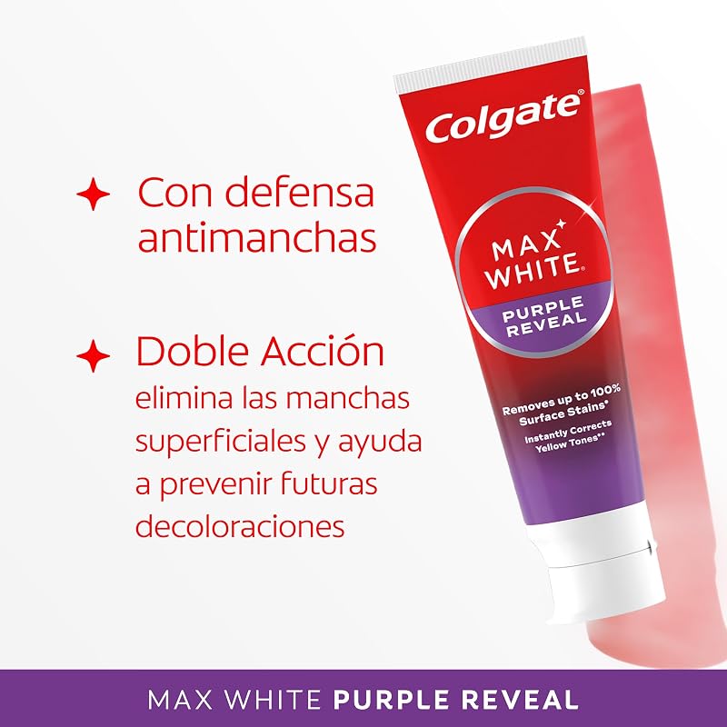 Max White Purple Reveal Pasta de Dientes 4x75ml