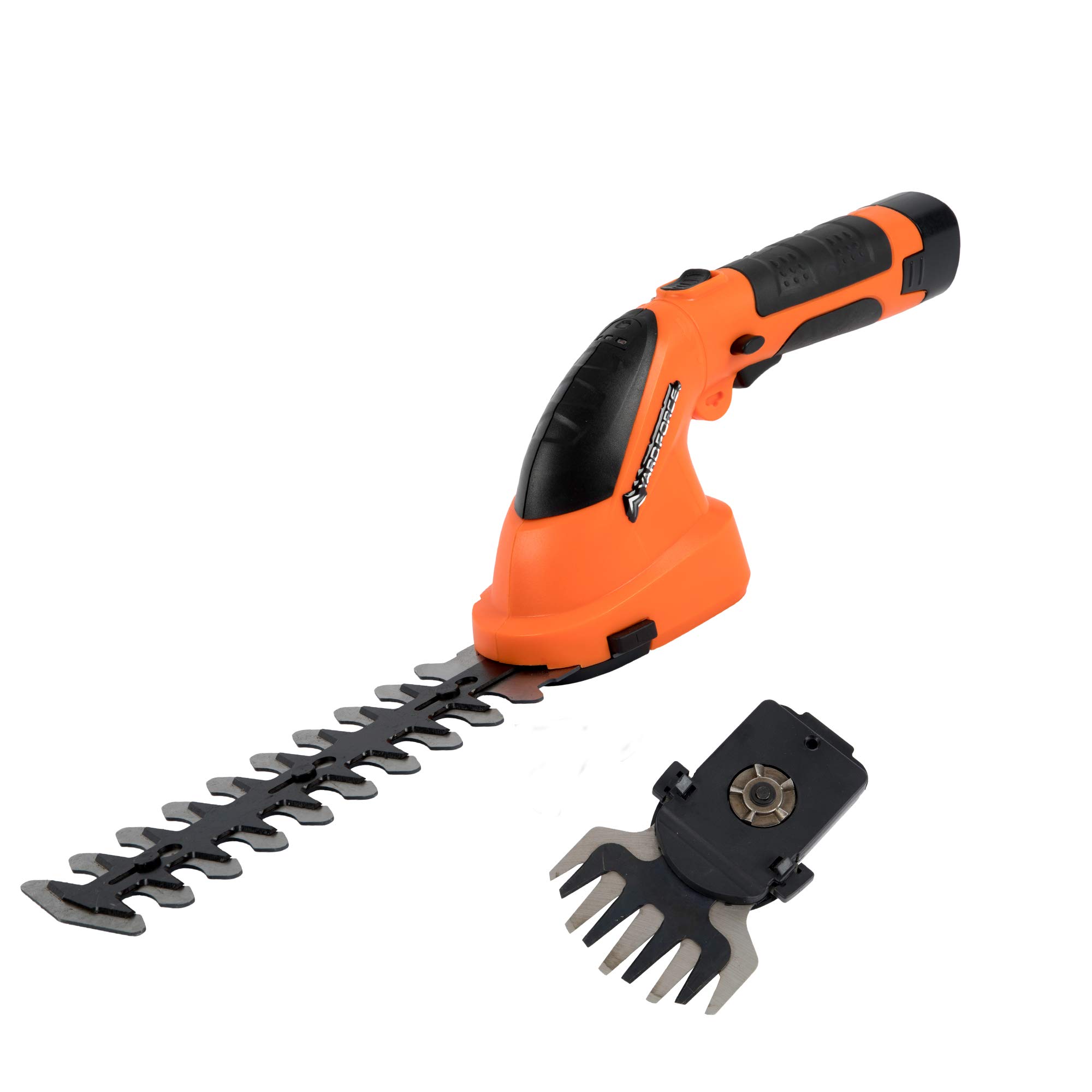 Yard Force 7.2 V Cordless Edging Grass & Hedge Shear Set with Li-Ion battery and Charger - LH A17, orange