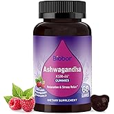 Biobor Ashwagandha Gummies, KSM-66 Ashwagandha Root Extract with Vitamin D3, Relaxation Support & Immune Support for Adults - GMO Free, Gluten Free