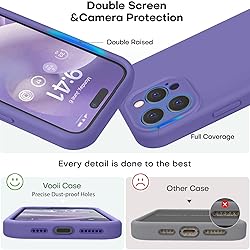Vooii Compatible with iPhone 15 Pro Case, Upgrade