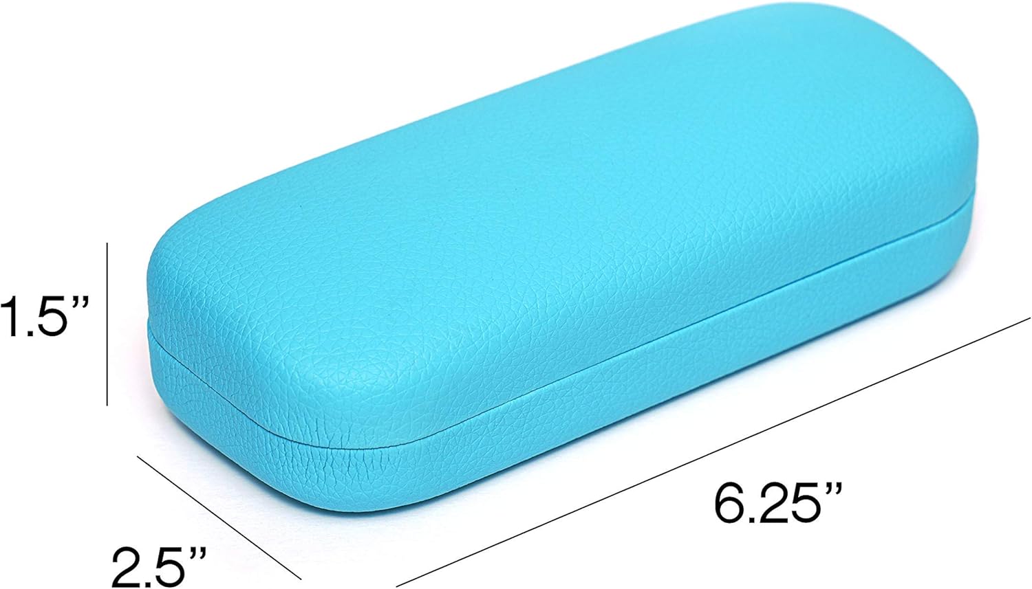 BLINKBAZAAR LARGE FAUX LEATHER EYEWEAR EYEGLASSES SUNGLASSES HARD CLAM SHELL CASE BLUE at  Women’s Clothing store