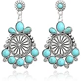 Turquoise Earrings for Women Western Jewelry Country Concert Outfits for Women Cowboy Chic Rodeo Outfit Shirts Dress Accessories