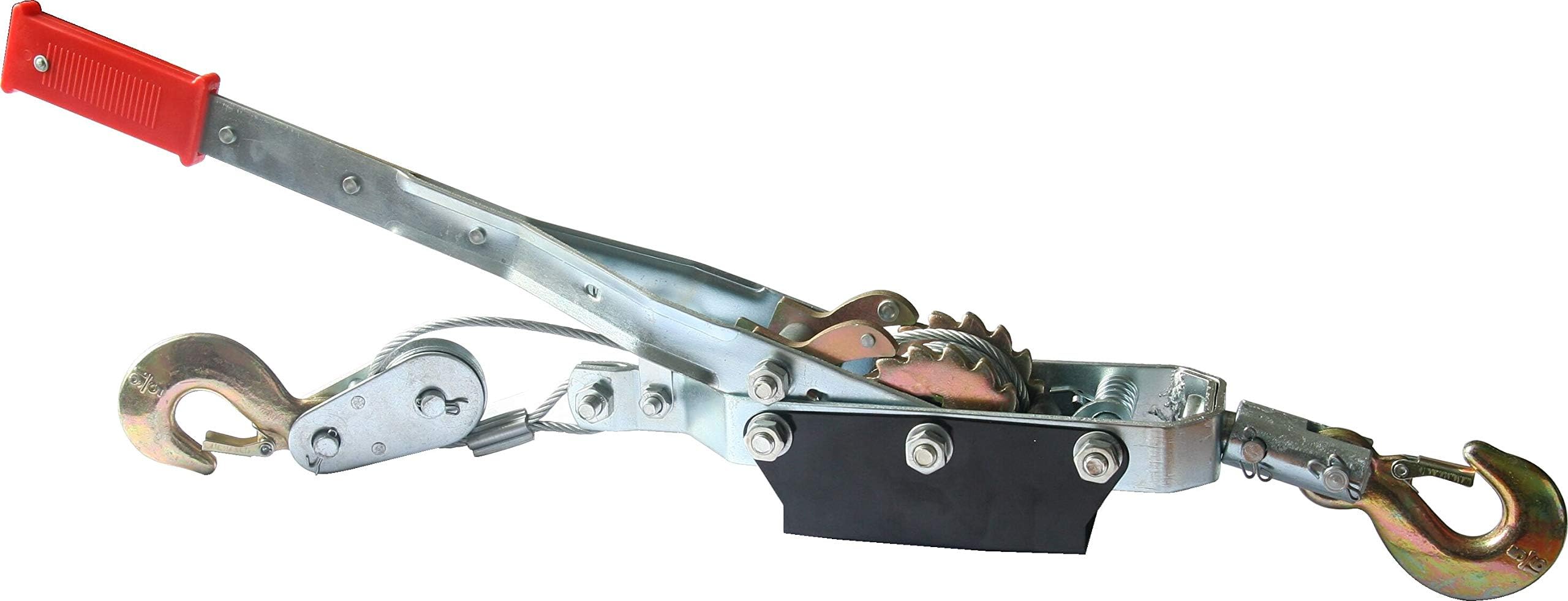 CASTOOL 4-Ton Rachet Come Along Hand Winch - Portable Heavy-Duty Power Cable Puller Tool with 2 Hooks