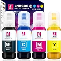 LNKCOS 400ML Sublimation Ink for Epson Printers ET-2400 ET-2720 ET-2800 ET-2803 ET-2760 ET-2820 ET-2840 ET-2850 ET-3760 ET-47