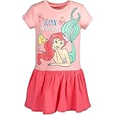 Disney Princess Moana Cinderella Ariel Rapunzel Elsa Anna Jasmine Belle Girls French Terry Dress Toddler to Big Kid