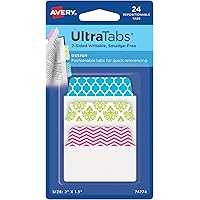 Avery Pestañas Margin Ultra, 2.5 X 1 Pulgadas, 2 Lados Para