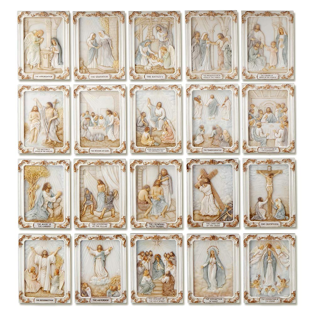 Mua The Mysteries Of The Rosary Wall Plaque Set trên Amazon Mỹ chính ...