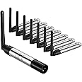 Donner Wireless DMX 7 Receivers & 1 Transmitter, DMX512 Wireless Stage Lighting Control for LED Stage Disco Party Bar Lighting, Dfi DJ 2.4G Wireless DMX 8PCS