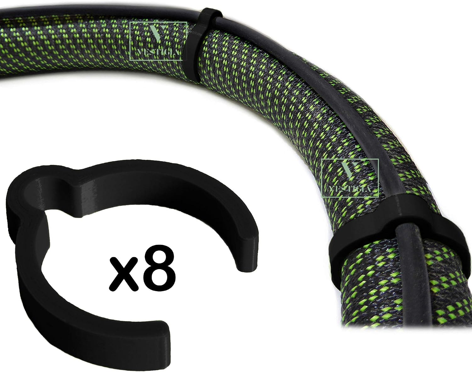 Vestigia® - Cable Clips for Festool CT CTL Mini/Midi Makita Bosch Dust Extractor Hose 33/34mm D27 D36 Wire Clips Smooth Antistatic Suction (D27-33/34mm, Black) - Image 4
