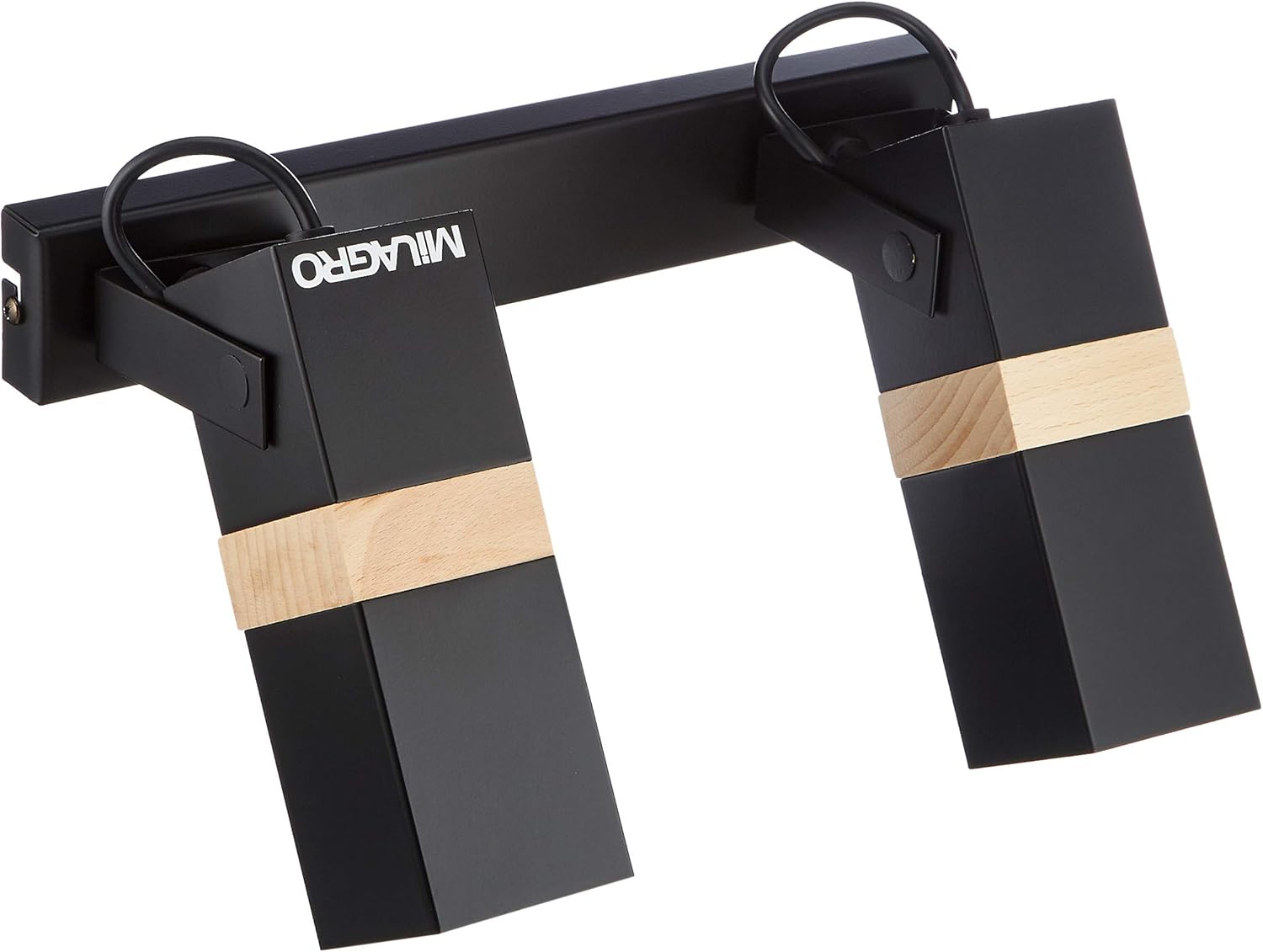 Homemania Spotlight, Metal, Black, Wood, Nero, Legno
