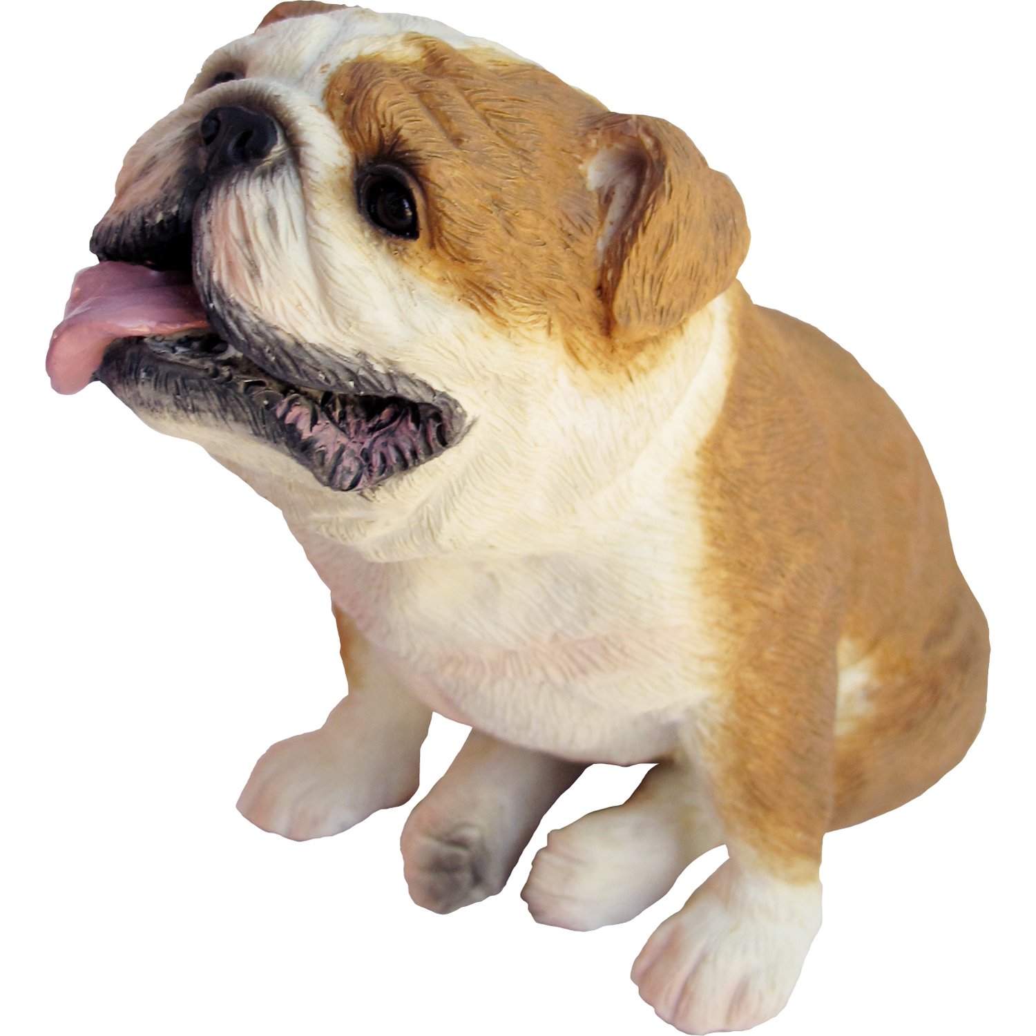 Sandicast Sculpture, Medium, Sitting Fawn Bulldog