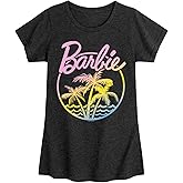 Barbie Girls Youth Palm Tree Tropical Logo Classic Fit Soft Feel Short Sleeve T-Shirt