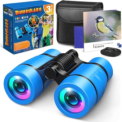 HappyKidsClub Kids Binoculars 4x Magnification 3-9 Years Gift Toy Boys