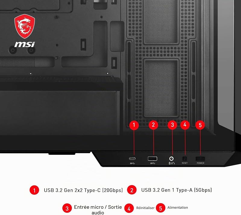 MAG PANO M100L PZ Boîtier PC Gaming Micro-ATX et Mini-ITX